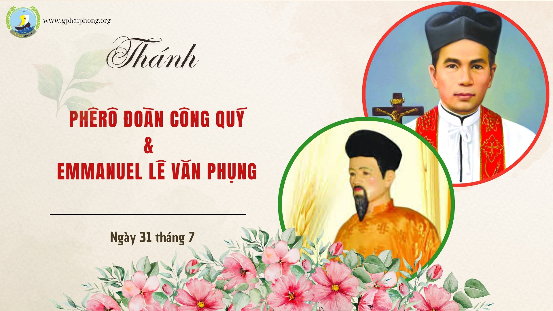 Thánh Phêrô Đoàn Công Quý, Emmanuel Lê Văn Phụng, tử đạo ngày 31 tháng 7 năm 1859